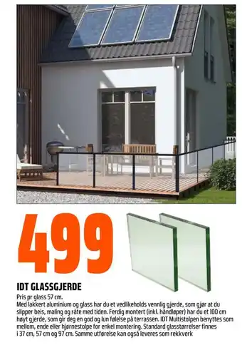 Obs Bygg Idt glassgjerde tilbud