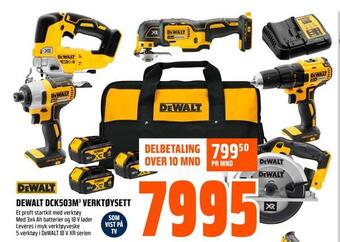 Obs Bygg Dewalt dck503m3 verktøysett tilbud