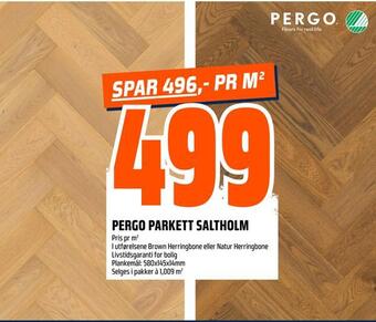 Obs Bygg Pergo parkett saltholm tilbud