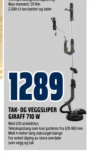 Obs Bygg Tak- og veggsliper giraff 710 w tilbud
