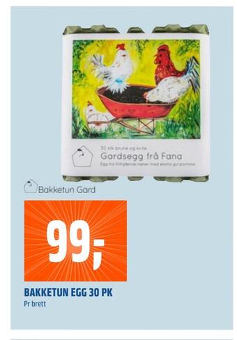 Coop Obs Bakketun egg 30 pk tilbud