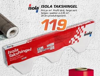 Coop Byggmix Isola takshingel tilbud