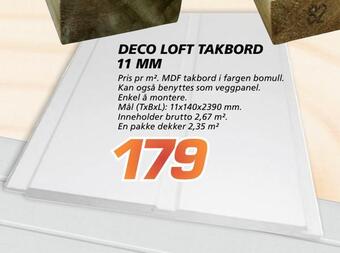 Coop Byggmix Deco loft takbord 11 mm tilbud
