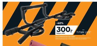 XXL Sport Titan life multi grip door gym, dørgym tilbud