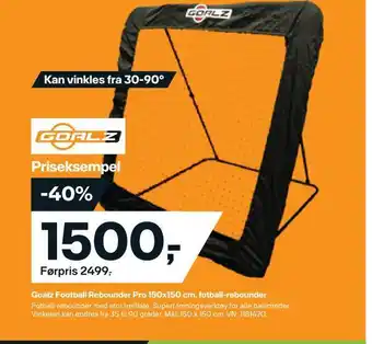 XXL Sport Goalz football rebounder pro 150x150 cm, fotball-rebounder tilbud