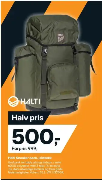 XXL Sport Halti sneaker pack, jaktsekk tilbud