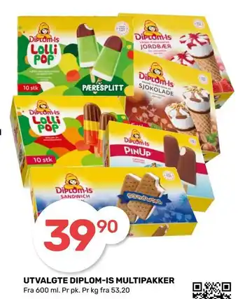 Matkroken Utvalgte diplom-is multipakker tilbud