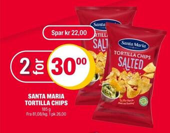 Coop Extra Santa maria tortilla chips tilbud