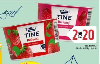 Coop Prix Tine rislunsj tilbud