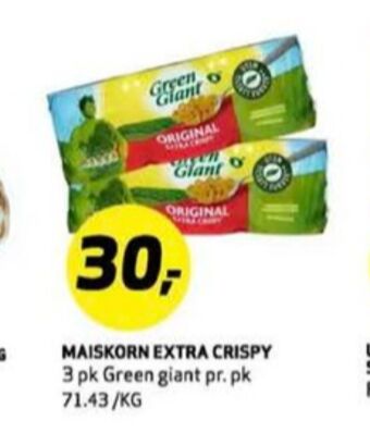 Bunnpris Green giant mais tilbud