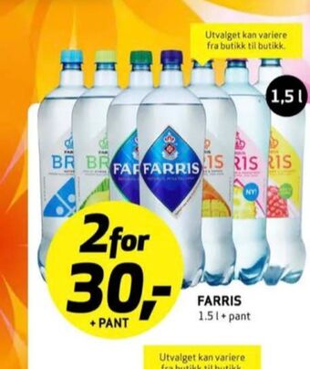 Bunnpris Farris mineralvann tilbud