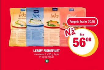 Coop Extra Lerøy torskefilet tilbud
