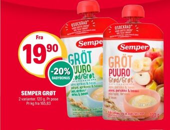 Coop Extra Semper grøt tilbud