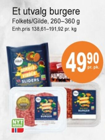 Joker Folkets hamburger tilbud
