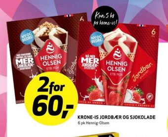 Bunnpris Hennig-olsen isvafler tilbud