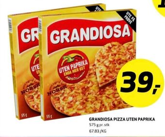 Bunnpris Grandiosa pizza tilbud