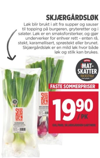 Meny Skjærgaarden løk tilbud