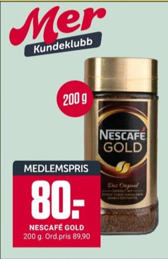 Europris Gull instant kaffe tilbud