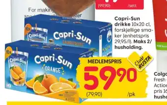 Rusta Capri-sonne juice tilbud
