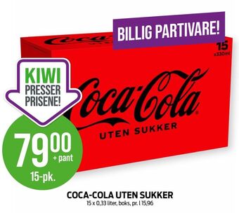 Kiwi Coca-cola zero brus tilbud