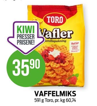 Kiwi Toro vaffelmix tilbud