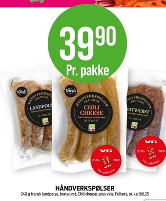 Kiwi Folkets bratwurst tilbud