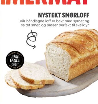 Meny Ukjent butiksbagt brød tilbud