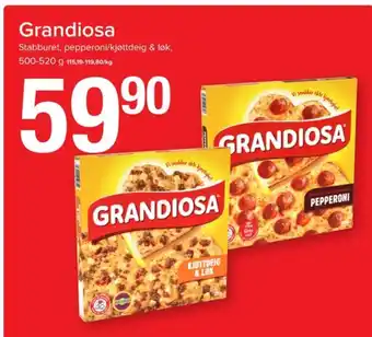 Eurospar Grandiosa pizza tilbud