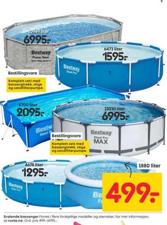 Rusta Bestway basseng tilbud