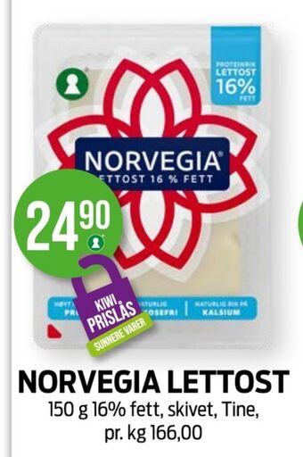 Kiwi Norvegia skiveost tilbud