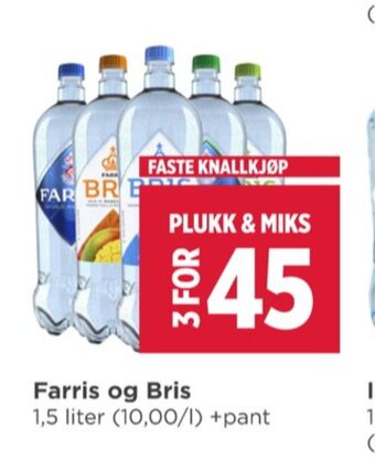 Meny Farris mineralvann tilbud