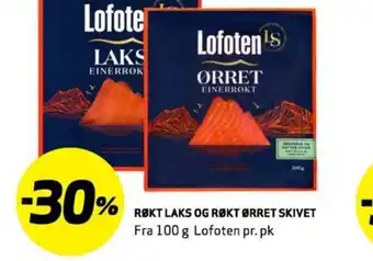 Bunnpris RØKT LAKS OG RØKT ØRRET SKIVET tilbud