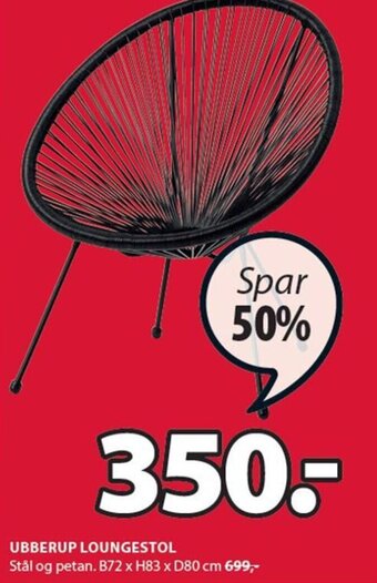 JYSK UBBERUP LOUNGESTOL tilbud