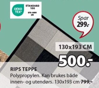 JYSK RIPS TEPPE tilbud