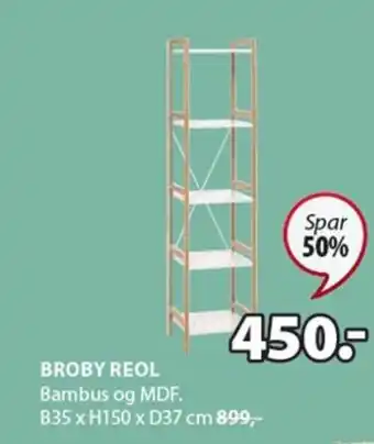 JYSK BROBY REOL Bambus og MDF. tilbud