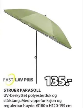 JYSK STRUER PARASOLL tilbud