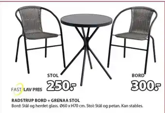 JYSK RADSTRUP BORD + GRENAA STOL tilbud