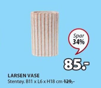 JYSK LARSEN VASE tilbud