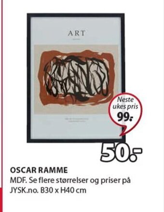 JYSK OSCAR RAMME tilbud