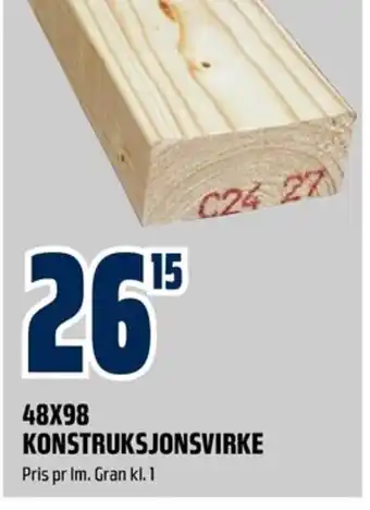 Coop Obs 48x98 KONSTRUKSJONSVIRKE tilbud