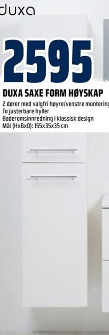 Coop Obs DUXA SAXE FORM HØYSKAP tilbud