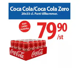 Coca Cola/Coca Cola Zero 20 x 33 cl