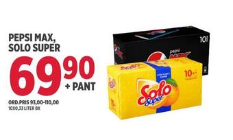 Jacobs Pepsi max, solo super tilbud