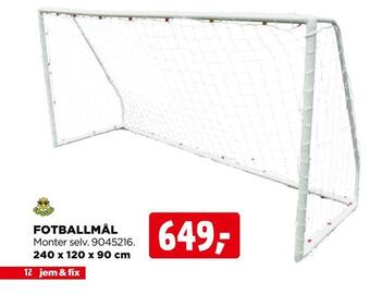 jem & fix Fotballmål tilbud