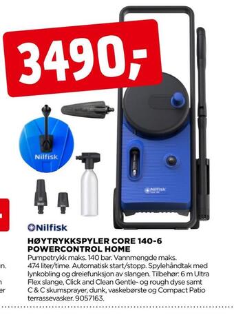 jem & fix Høytrykkspyler core 140-6 powercontrol home tilbud