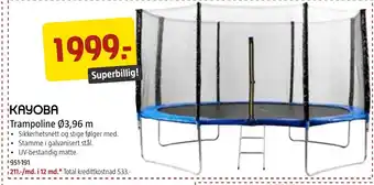 Jula KAYOBA Trampoline Ø3,96 m tilbud