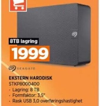 POWER EKSTERN HARDDISK STKP8000400 tilbud