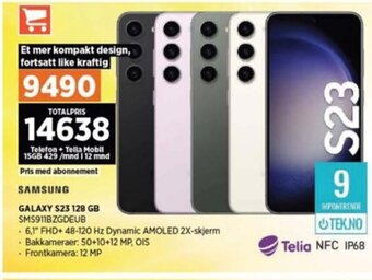 POWER SAMSUNG GALAXY S23 128 GB SMS911BZGDEUB tilbud