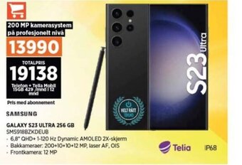 POWER SAMSUNG GALAXY S23 ULTRA 256 GB SMS918BZKDEUB tilbud