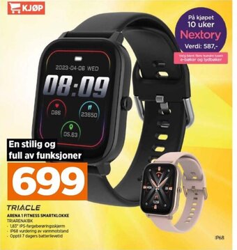 POWER ARENA 1 FITNESS SMARTKLOKKE TRIARENAIBK tilbud
